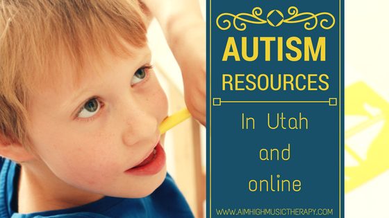 Boy chewing on a crayon; Autism Resources In Utah and Online