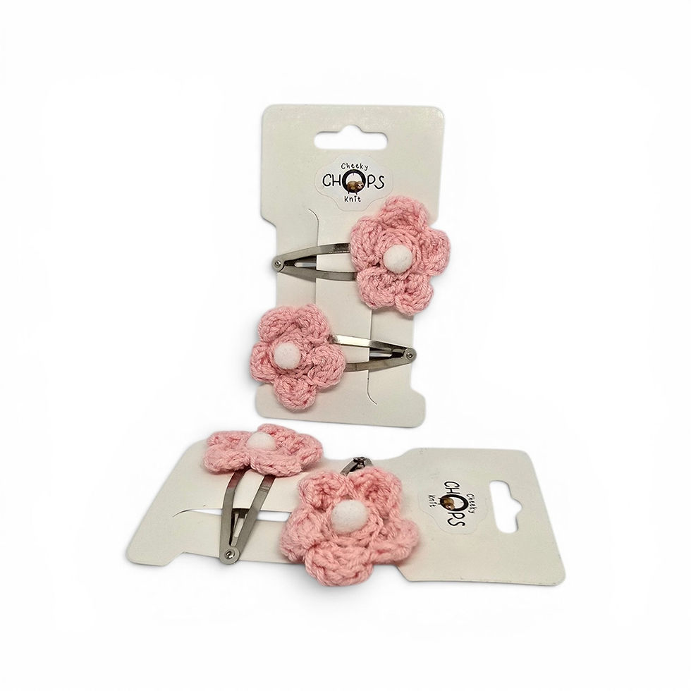 Thumbnail: Knitted Hair Clips Pk of 2