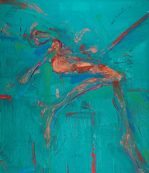 JOHN GRAHAM COUGHTRY "Rojo" 1980 Oil on canvas