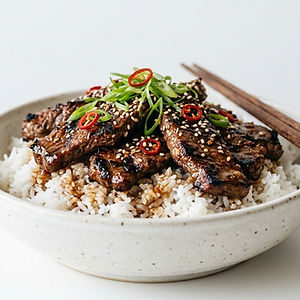 Grilled Beef Rice Dish
