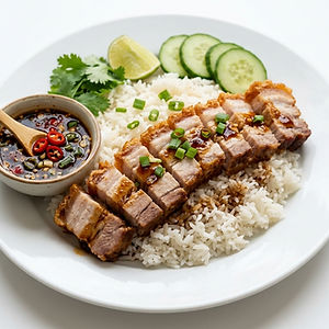 Crispy Pork Rice Dish