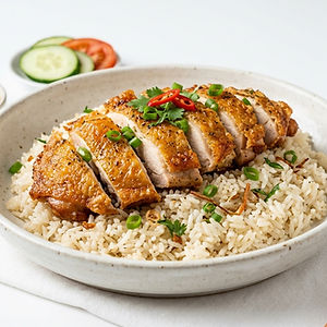 Crispy Chicken Rice Dish