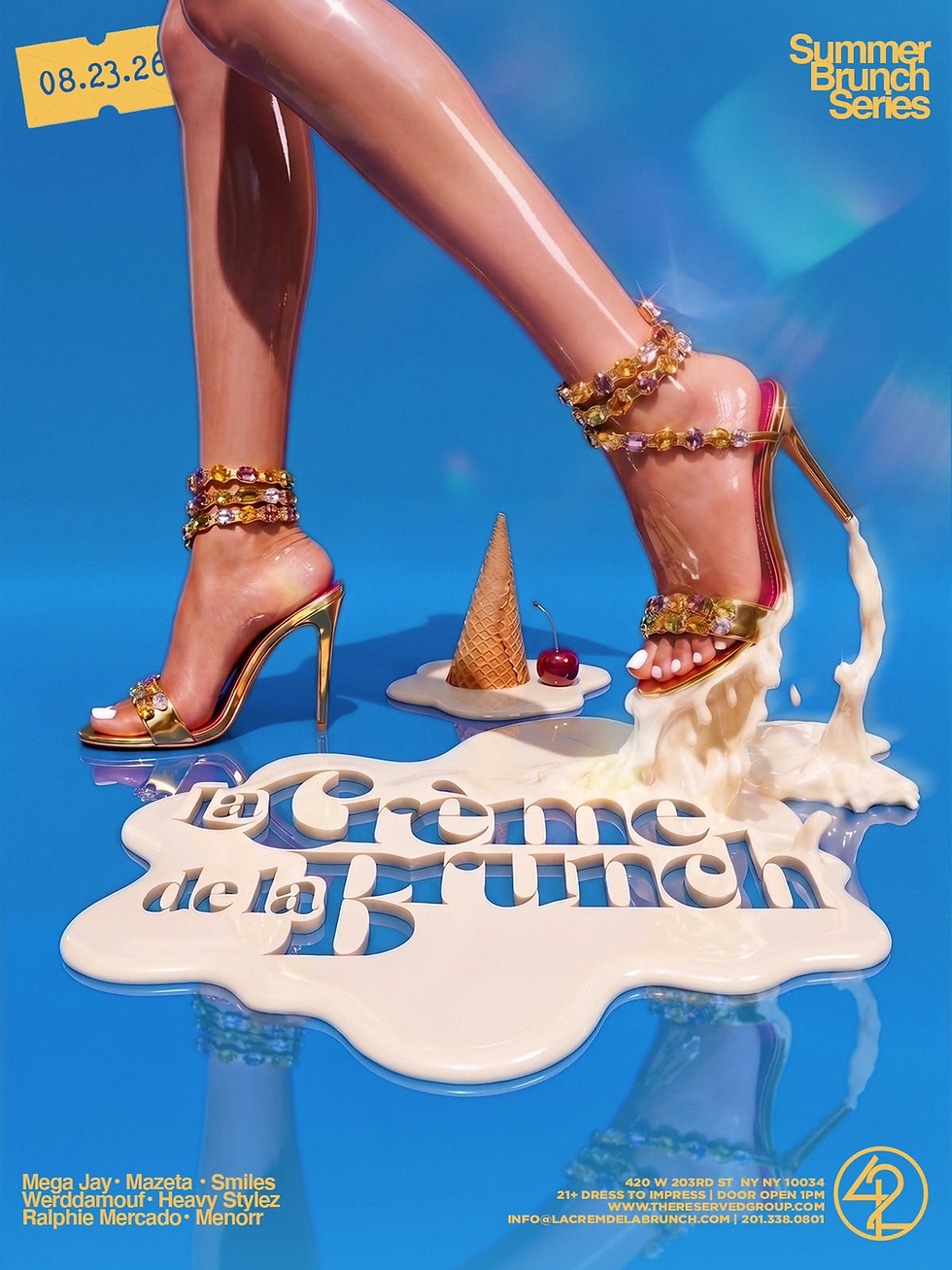 Sunday August 23, 2026 La Crème de la Brunch Brunch and Dinner Party