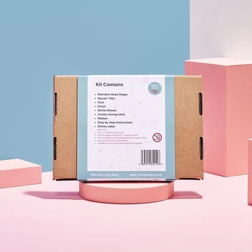 Thumbnail: Christmas Reindeer Mosaic - by China Petals