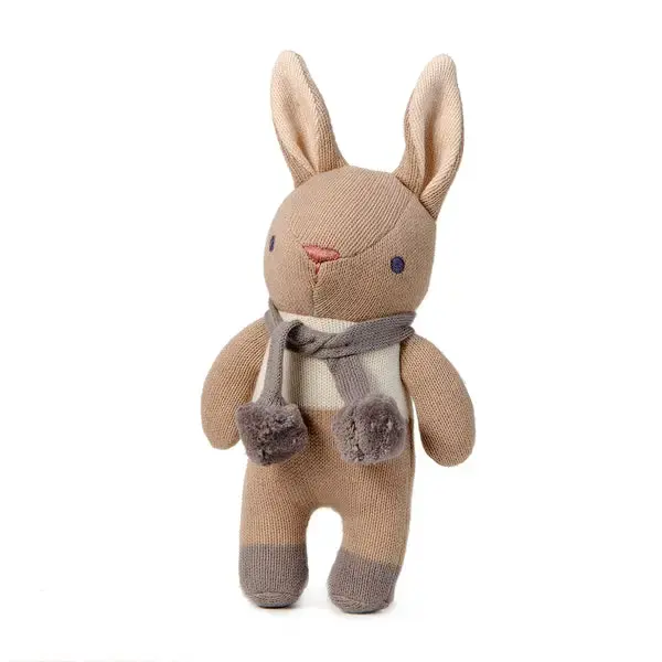 Thumbnail: Baby Threads Taupe Bunny - 3 Organic Toys in a gift box