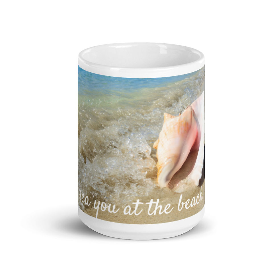 Thumbnail: White Mug - "sea you at the beach"