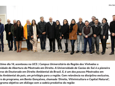 Primeira turma da história do Mestrado de Direito em Bento Gonçalves