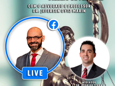 Palestra do Dr. JEFERSON MARIN tratou das tutelas de urgência no período da pandemia.