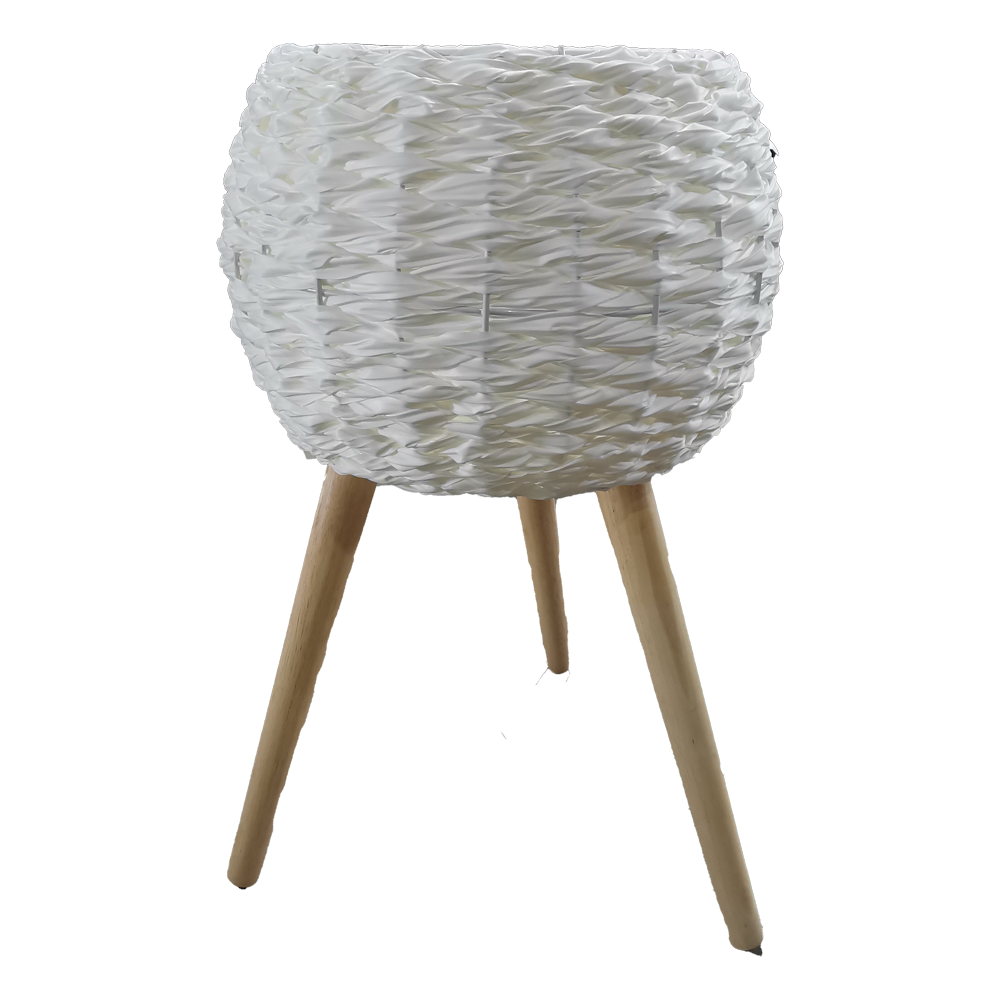 PP rattan flower pot with feet