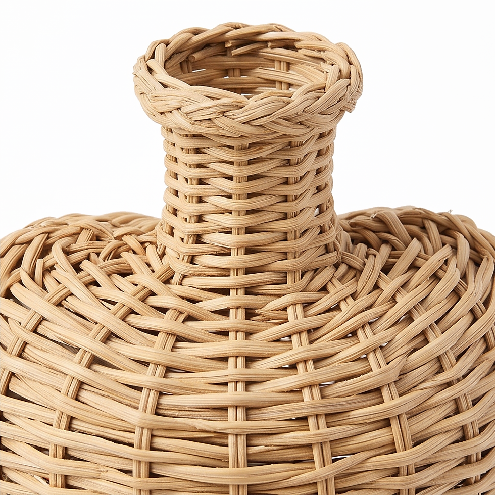 Thumbnail: Handwoven Rattan Heart-Shaped Vase