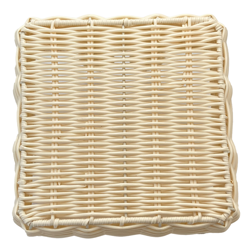 Thumbnail: Cream White PP Rattan Easter Bunny Basket