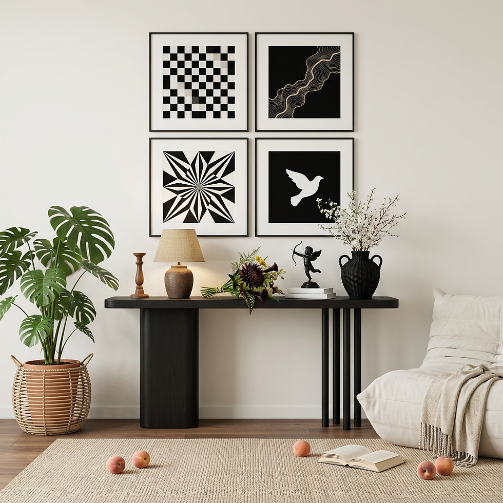 Thumbnail: Woven Black Amphora Vase with Ring Handles