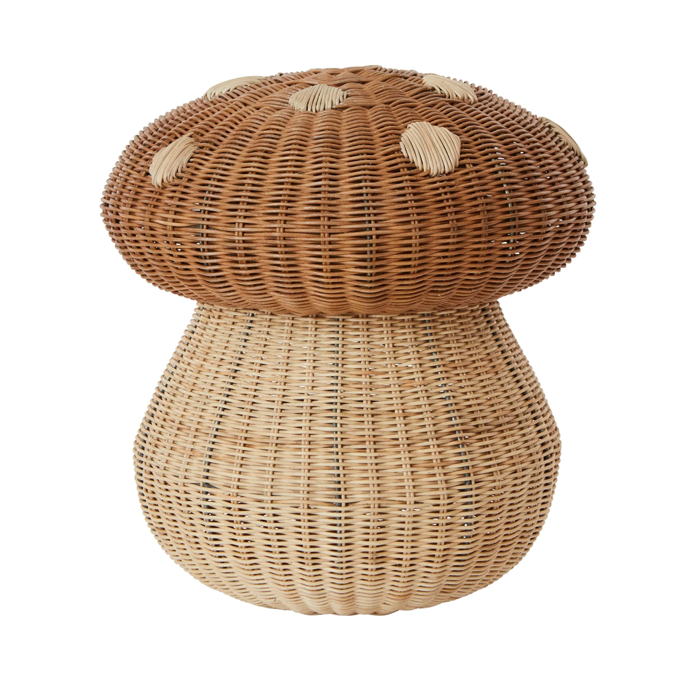 Rattan mushroom storage basket