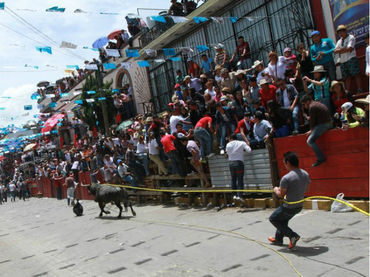 Toro embiste a 16 personas en Feria de la Candelaria de Guerrero.