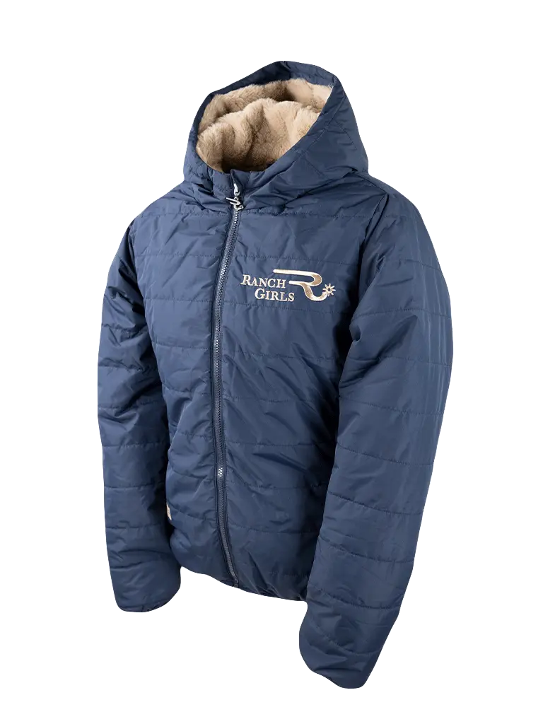 Frauen-Westernjacke-mit-kuschligem-Teddyfutter-Ranch-Girls-navy