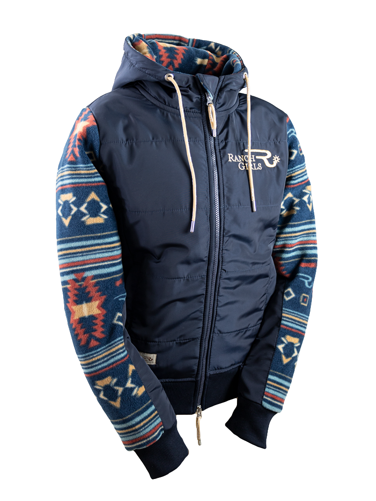 Ranch Girls Pro Shield Sweat Jacket ´CHARLEE´ teal blue / navy