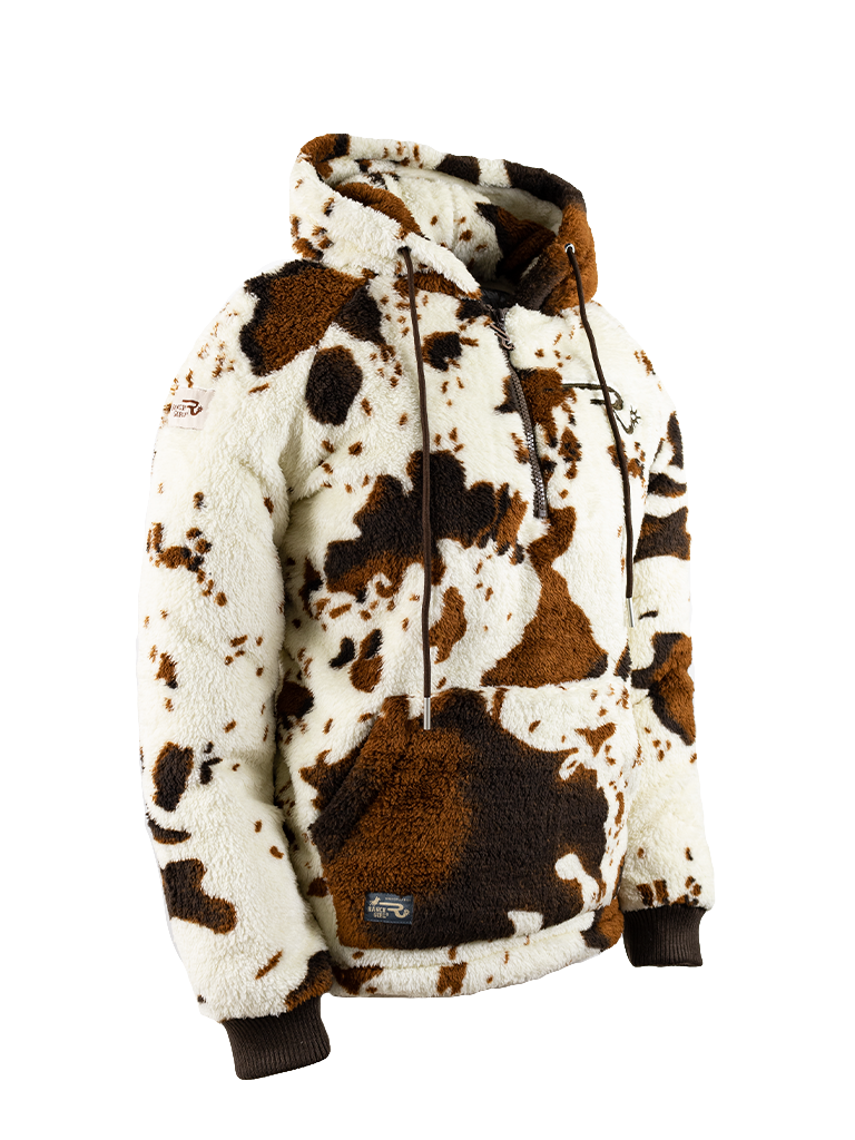 Ranch Girls Sherpa Fleece Half Zip ZOE cow