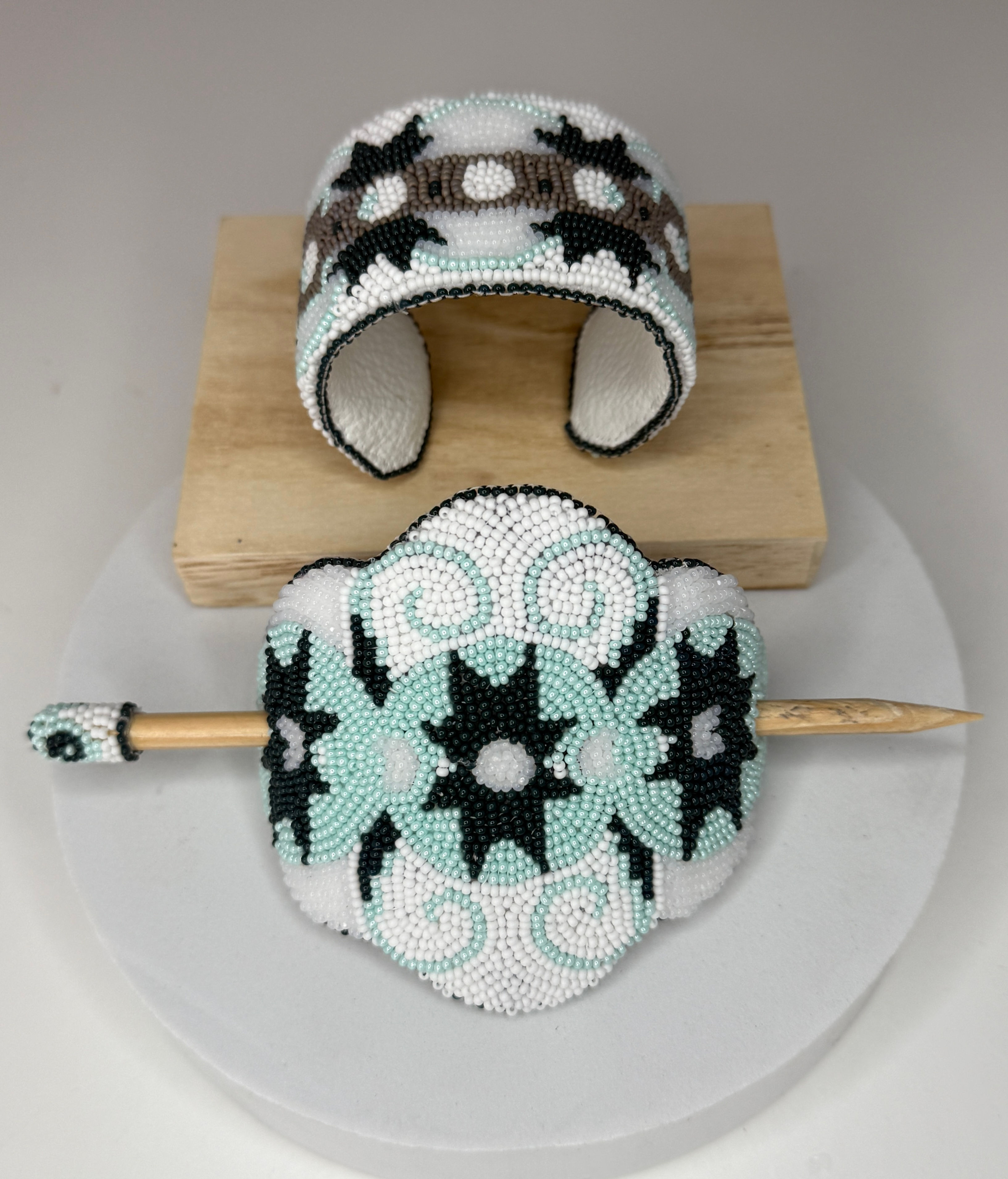 Mint Moon and Tides Hair Stick Barrette