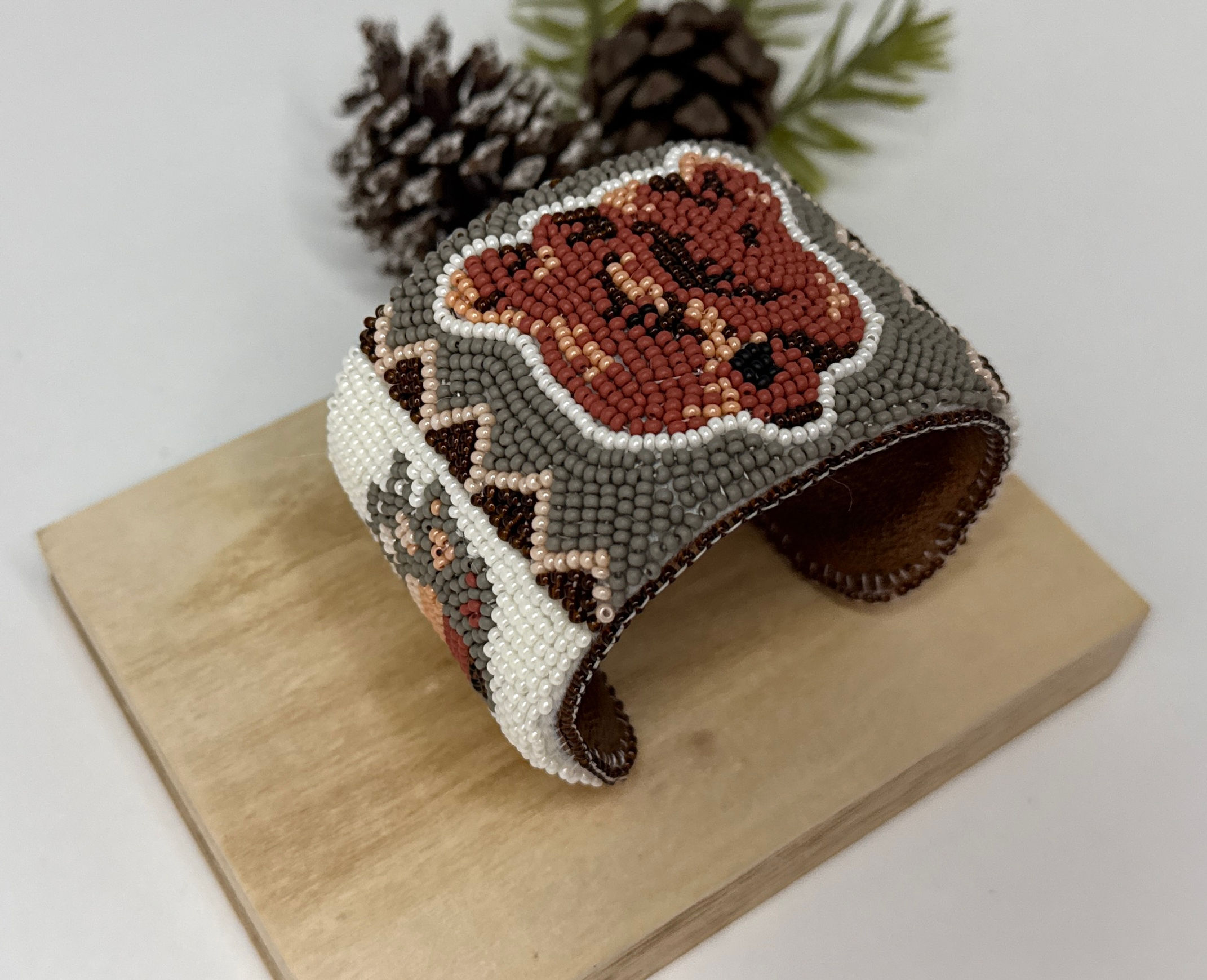 Brown Fade Bear Bracelet Cuff