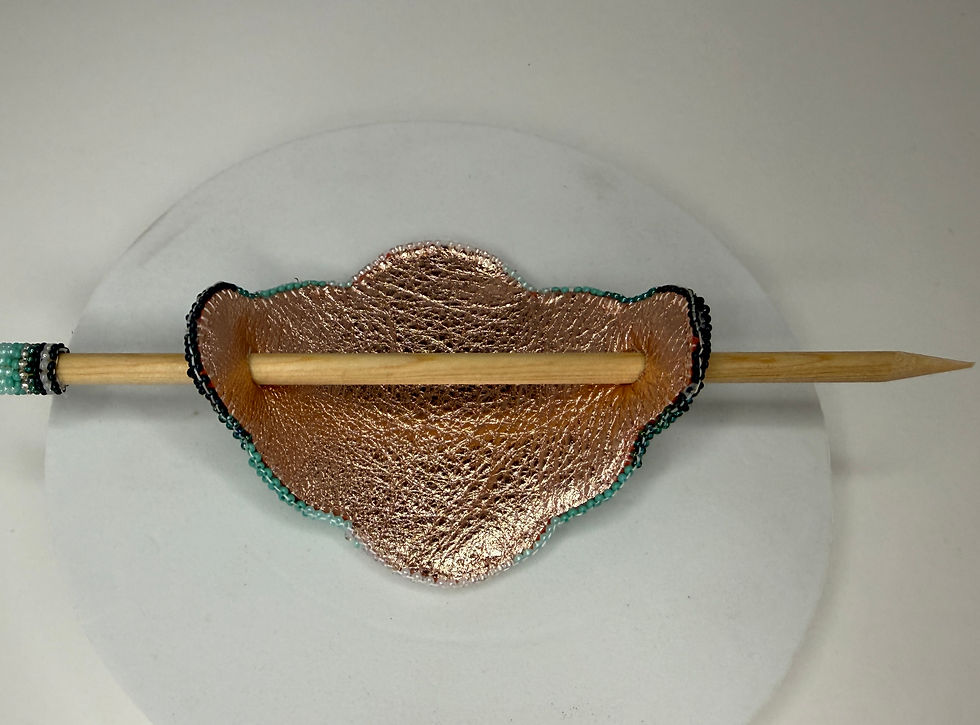 Thumbnail: Mint Faded Geo Design Hair Stick Barrette