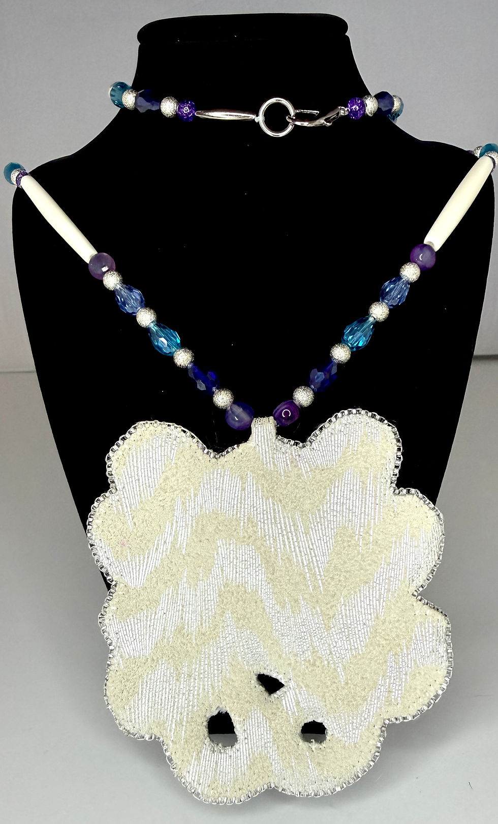 Thumbnail: Light Blue Octopus Medallion Necklace 