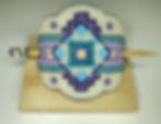 Thumbnail: Pearl and Purples Geo Design Hair Stick Barrette