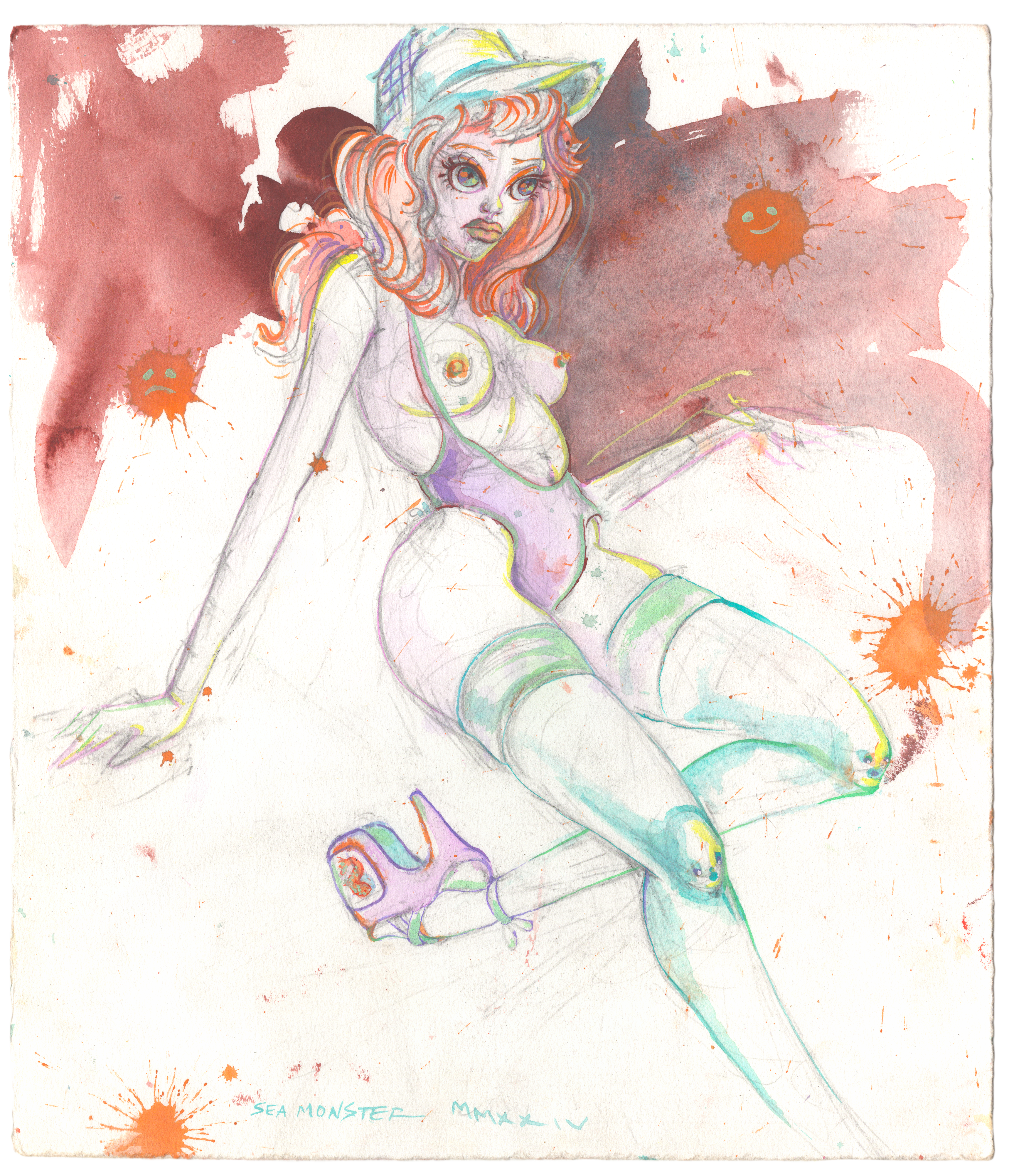 figure study with goldfish (unframed)