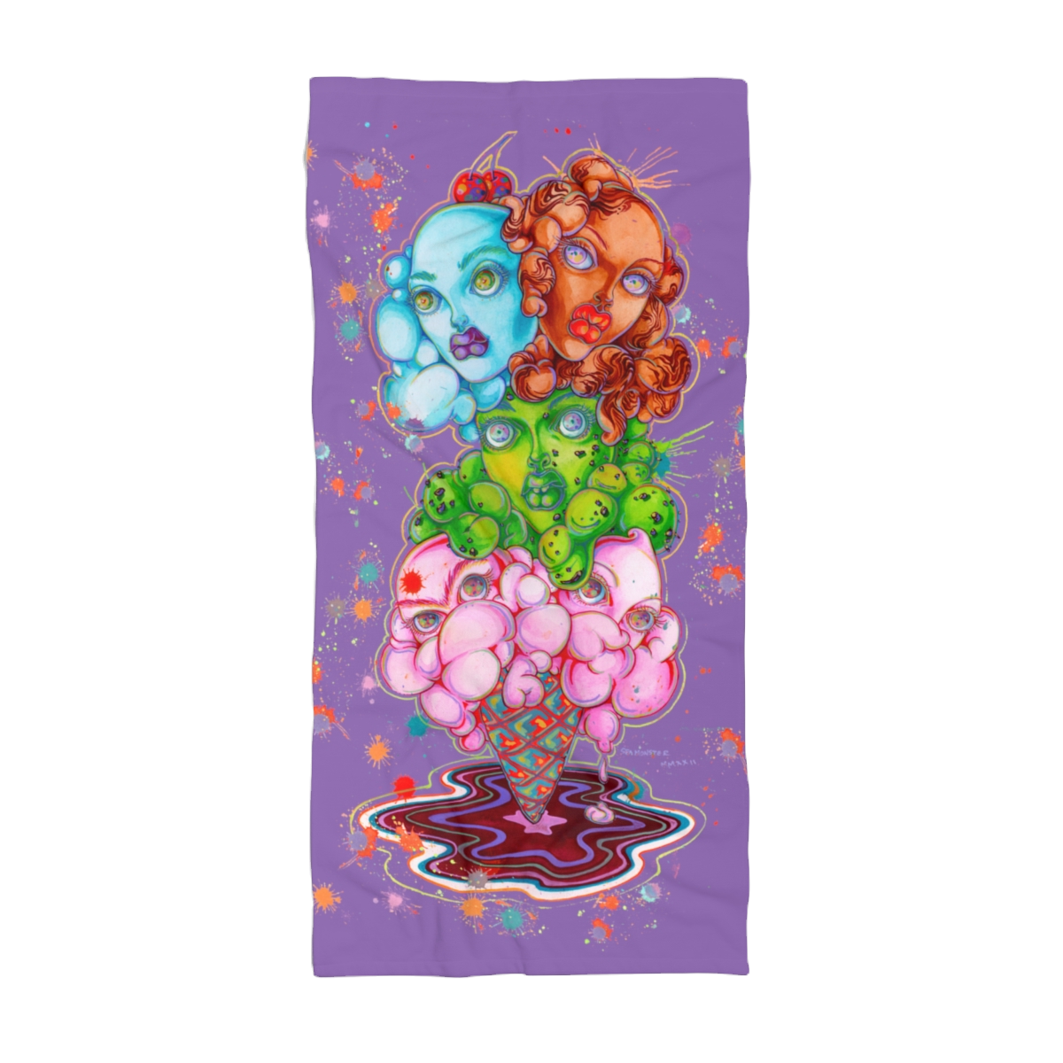 Icecream Party beach-towel (lavender)