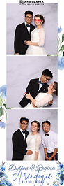 Printed Photo booth photo strip bride and groom posing in three different photos of Photo booth