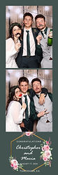 Photo strip with group posing in two different photos from Tanorama Photo Booth Service Weddings