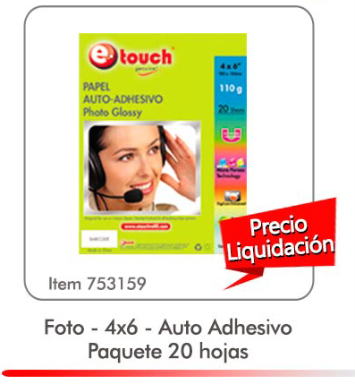 fotografico autoadhesivo 4x6