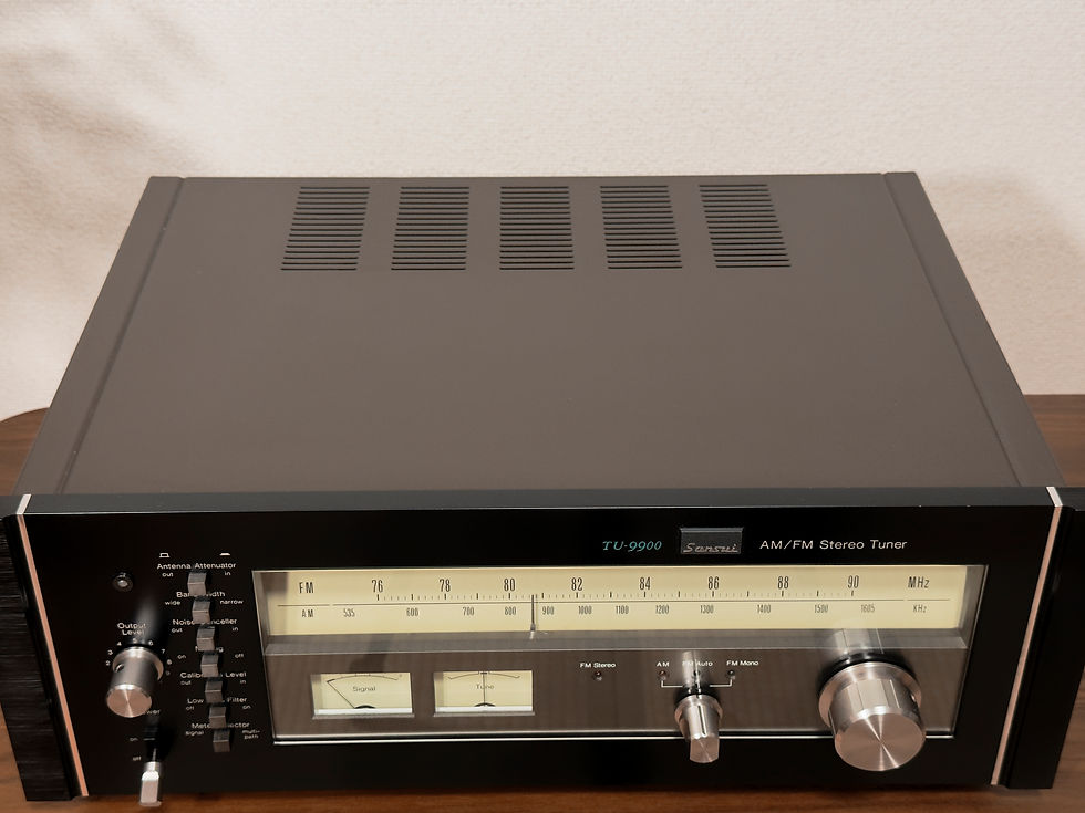 Sansui TU-9900 restored vintage stereo tuner top view