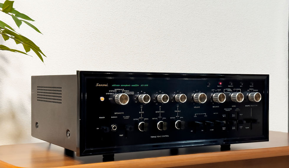 Thumbnail: Sansui AU-999  restored vintage amplifier front left view