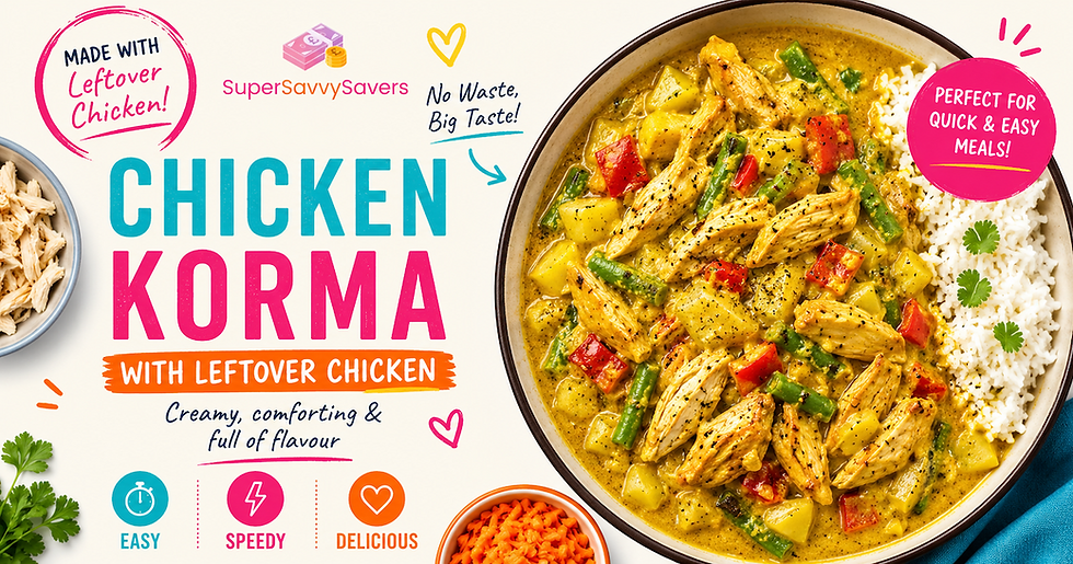 No Waste Chicken Korma with leftover chicken