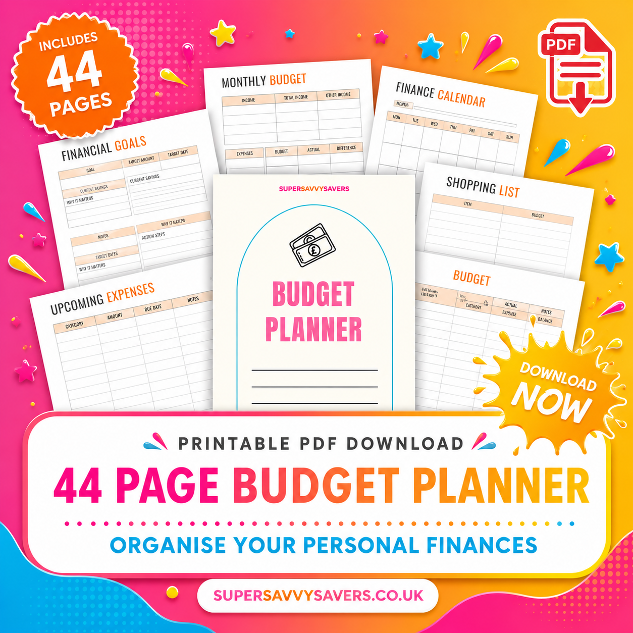 44 Page Budget Planner