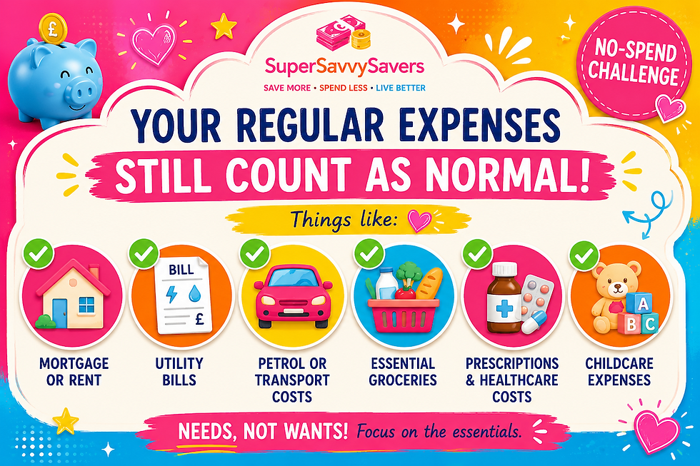 No Spend Challenge - Regular Expenses