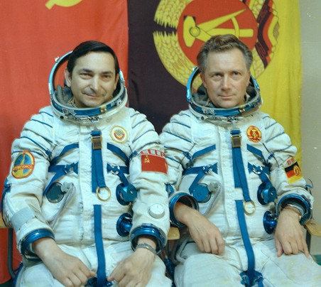 Soyuz 31 cosmonauts Valery Bykovsky and Sigmund Jähn (German Democratic Republic)