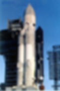 Energia and Polyus on the pad before launch
