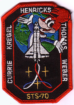 STS-70 woodpecker patch