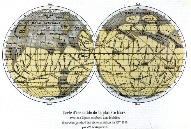 Schiaparelli's color atlas of Mars