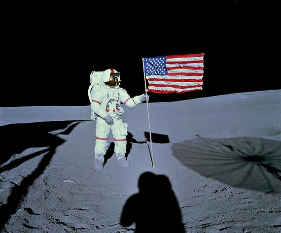 Astronaut Alan Shepard on the lunar surface