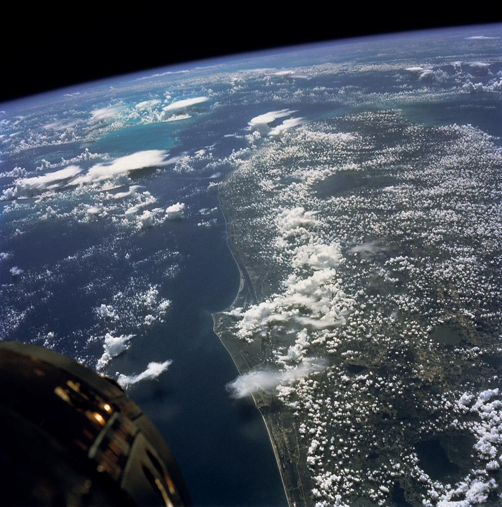 Cape Canaveral seen from orbit by Gemini 5