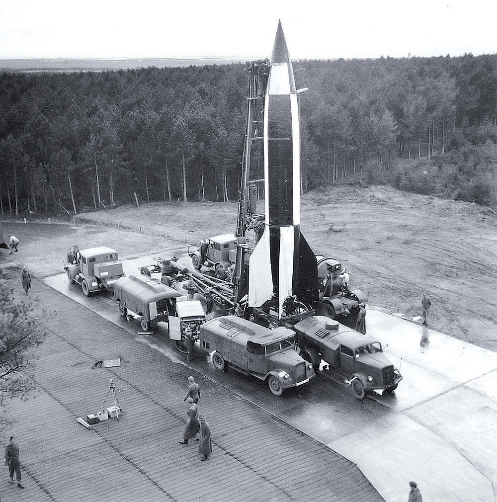 Operation Backfire V-2 rocket being transported