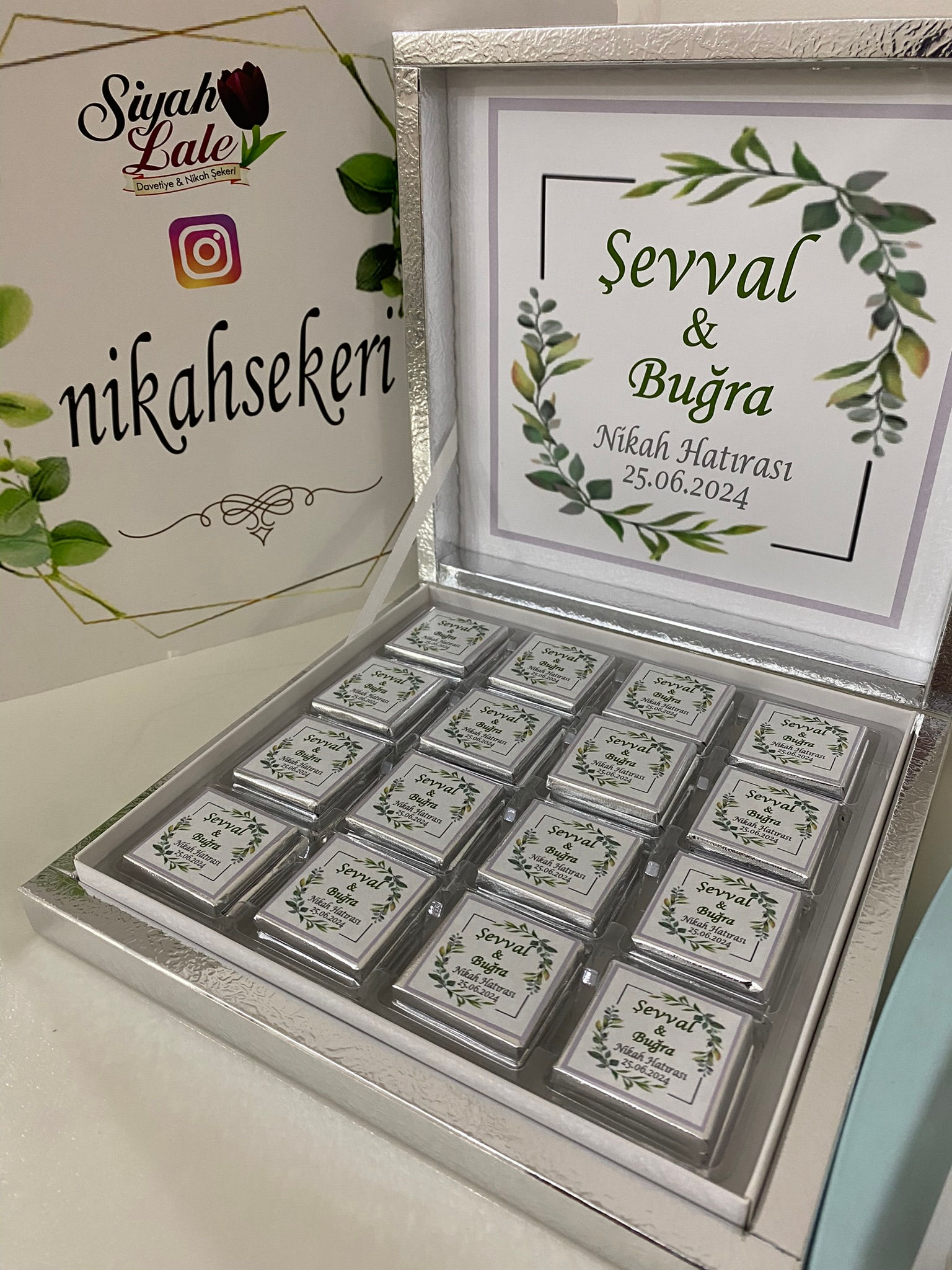 Karton Kutulu Baskılı Madlen Çikolata 50 Adet - Model 95