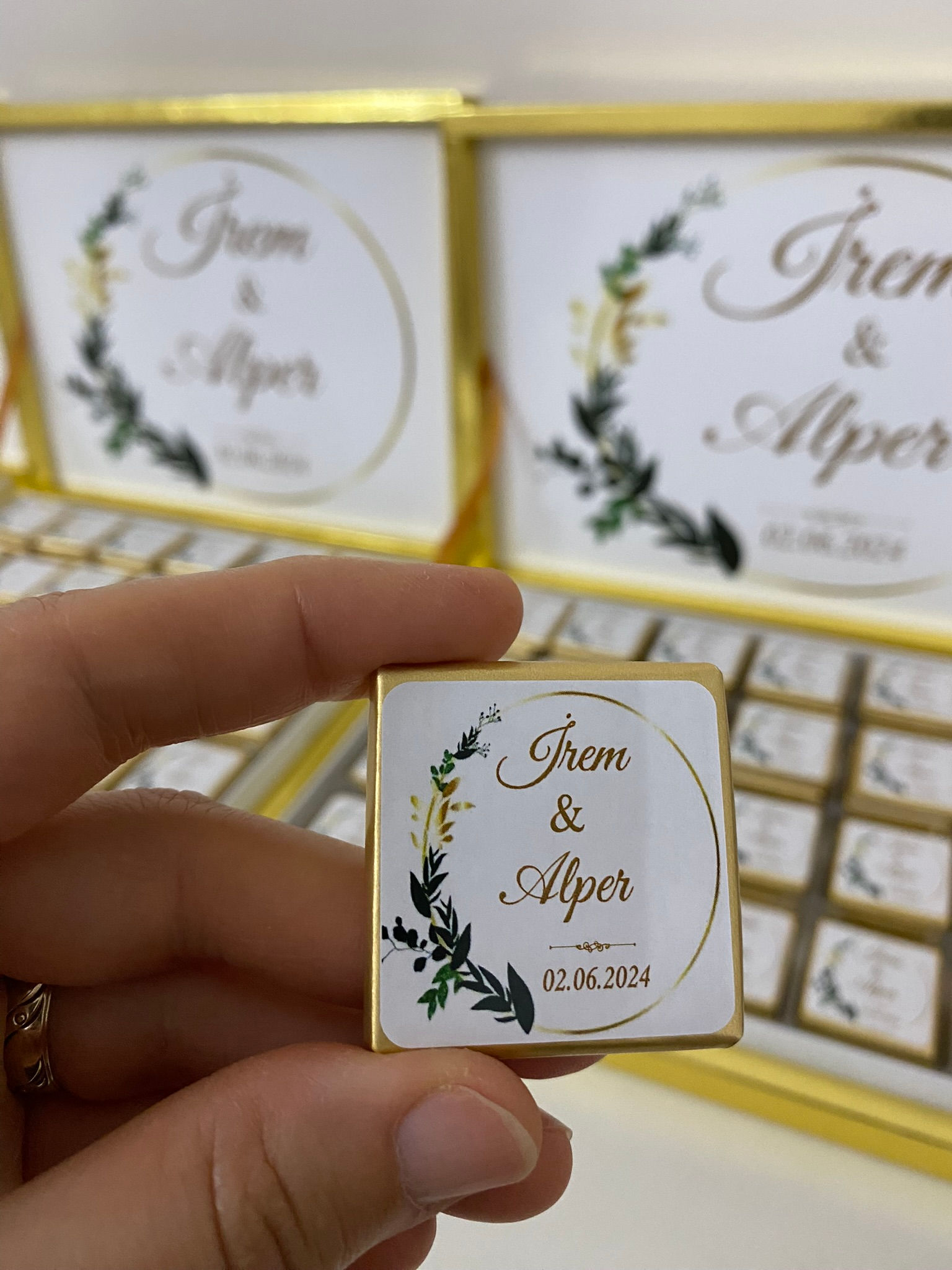 Karton Kutulu Baskılı Madlen Çikolata 75 Adet - Model 44