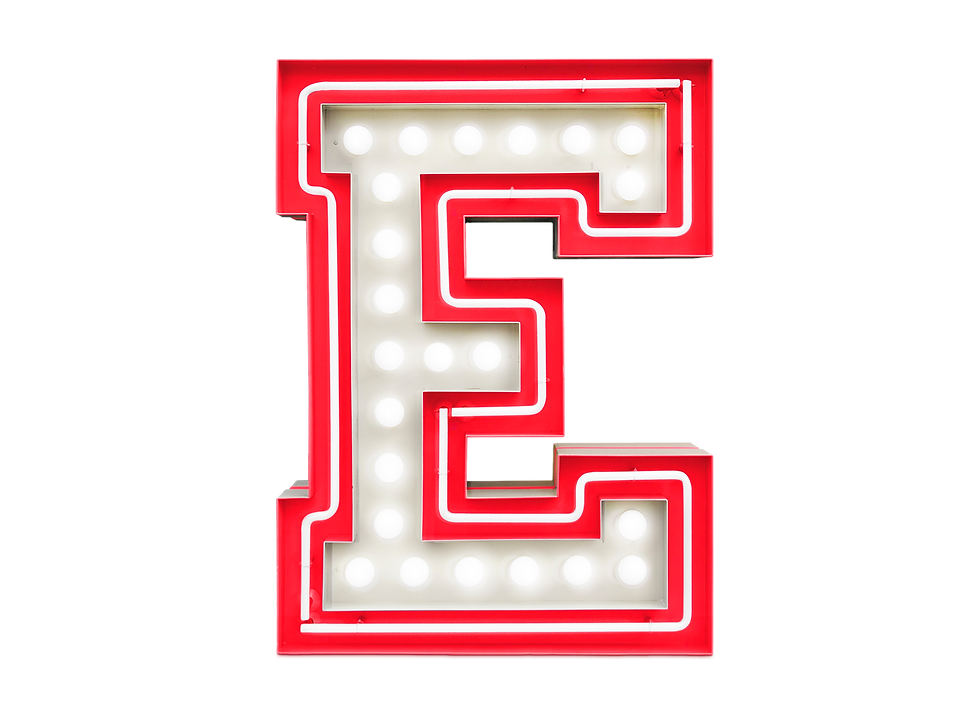 Thumbnail: LETTER E GRAPHIC LAMP
