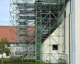 Altheim Sanierung Klosterkirche Heiligkreuztal Söll Gerüstbau