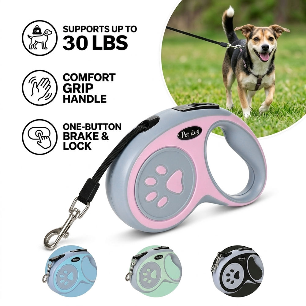 Paw Haven WalkFree™ | Retractable Dog Leash with Comfort Grip