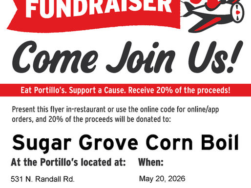 DINNER FOR A CAUSE | Support the Corn Boil on May 20, 5-8pm at Portillo's in Batavia