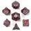 Thumbnail: Solid Metal Fighter Class RPG Dice Set - Gunmetal w/ Red
